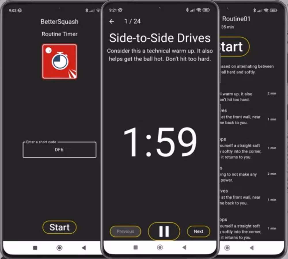 BetterPractice app in use on court